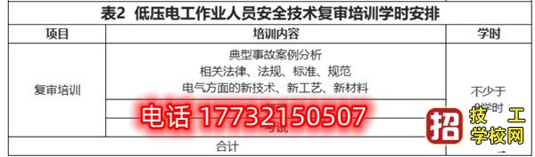 石家庄低压电工证复审培训课时多少？